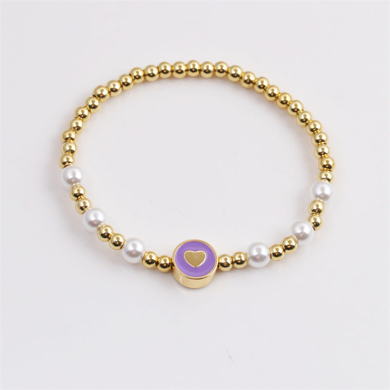 Wholesale Stretch Heart Copper Bracelet